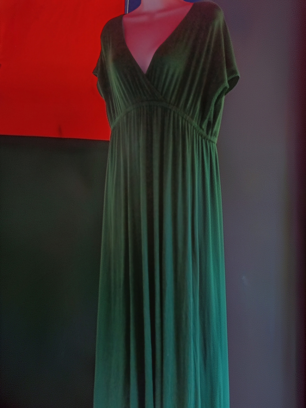 Bella Vita Forest Green Comfortable Maxi Dress